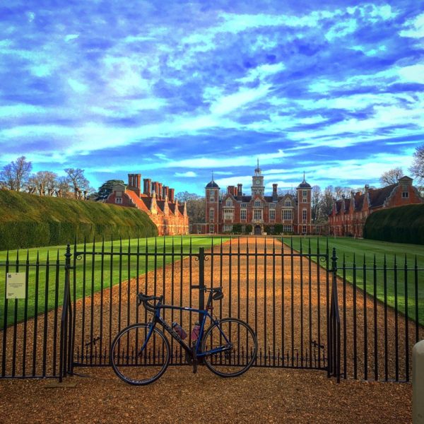 Bike outside Blickling Hall